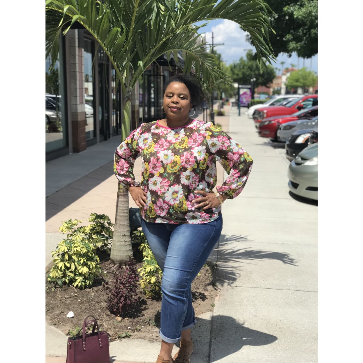 Brown Floral Plus Top - Best YOU by HTS