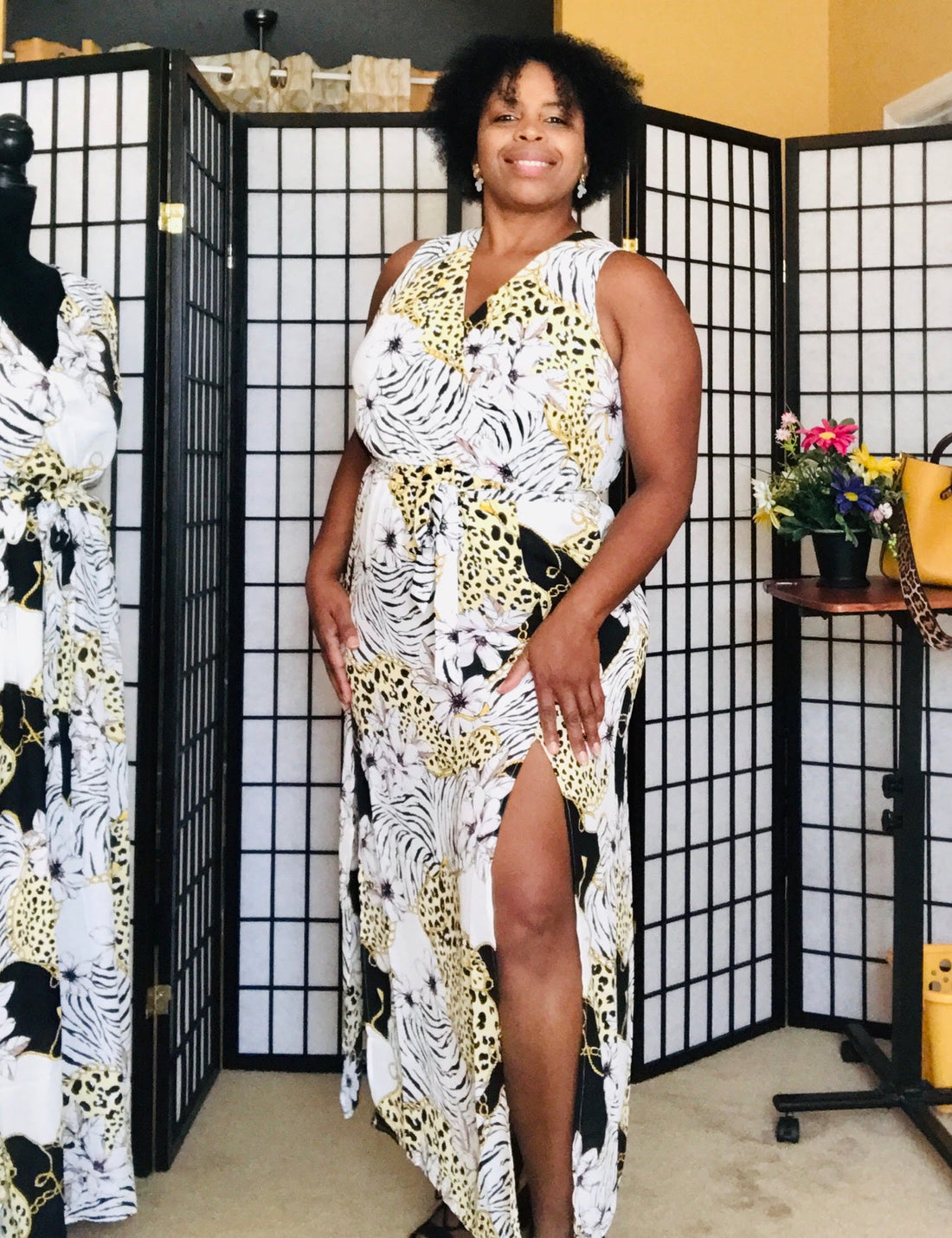 New Plus Romper Maxi Dress