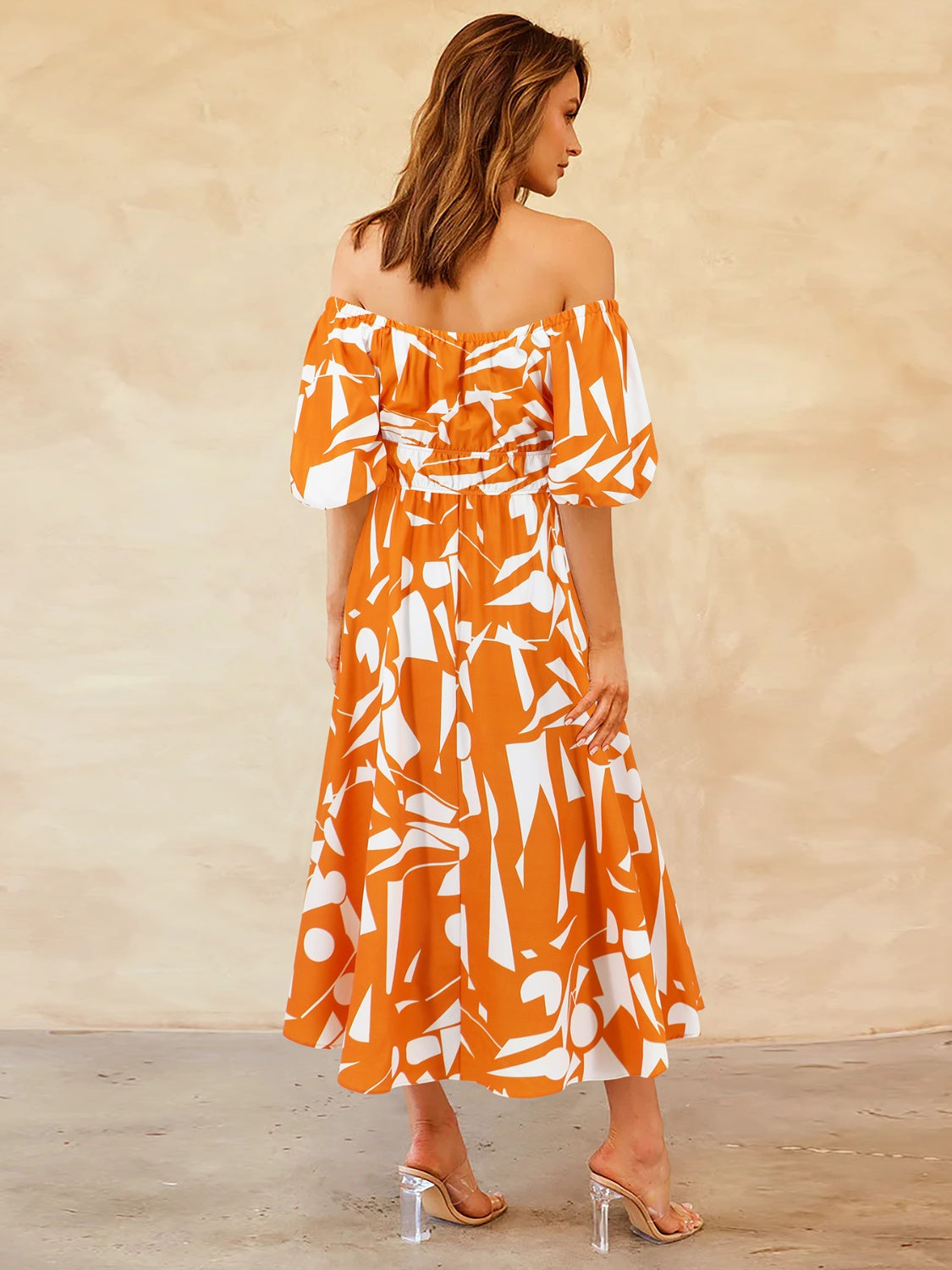 Balloon Sleeve Plus Dress