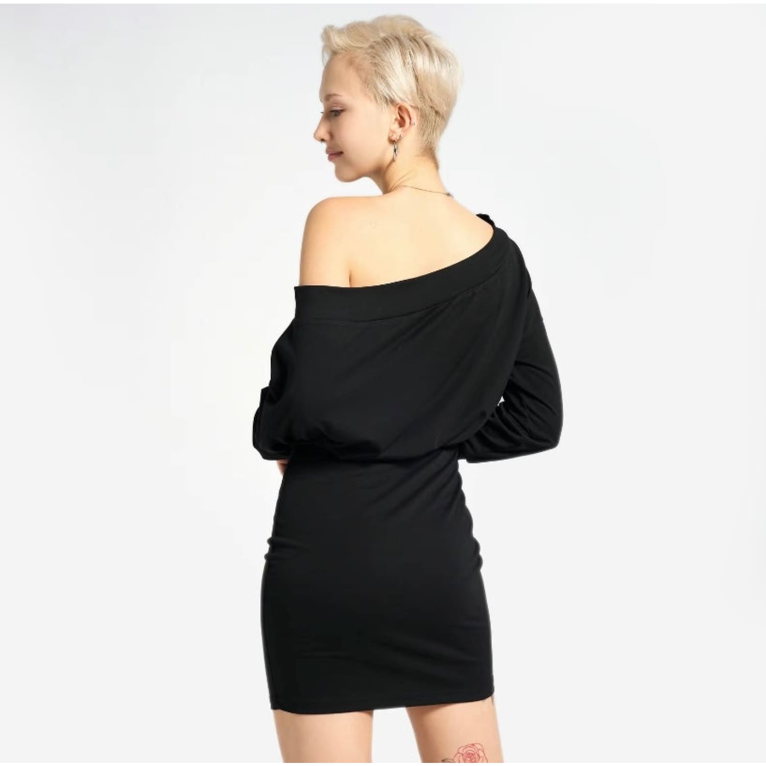 Casual Off Shoulder Dress - DRESSES