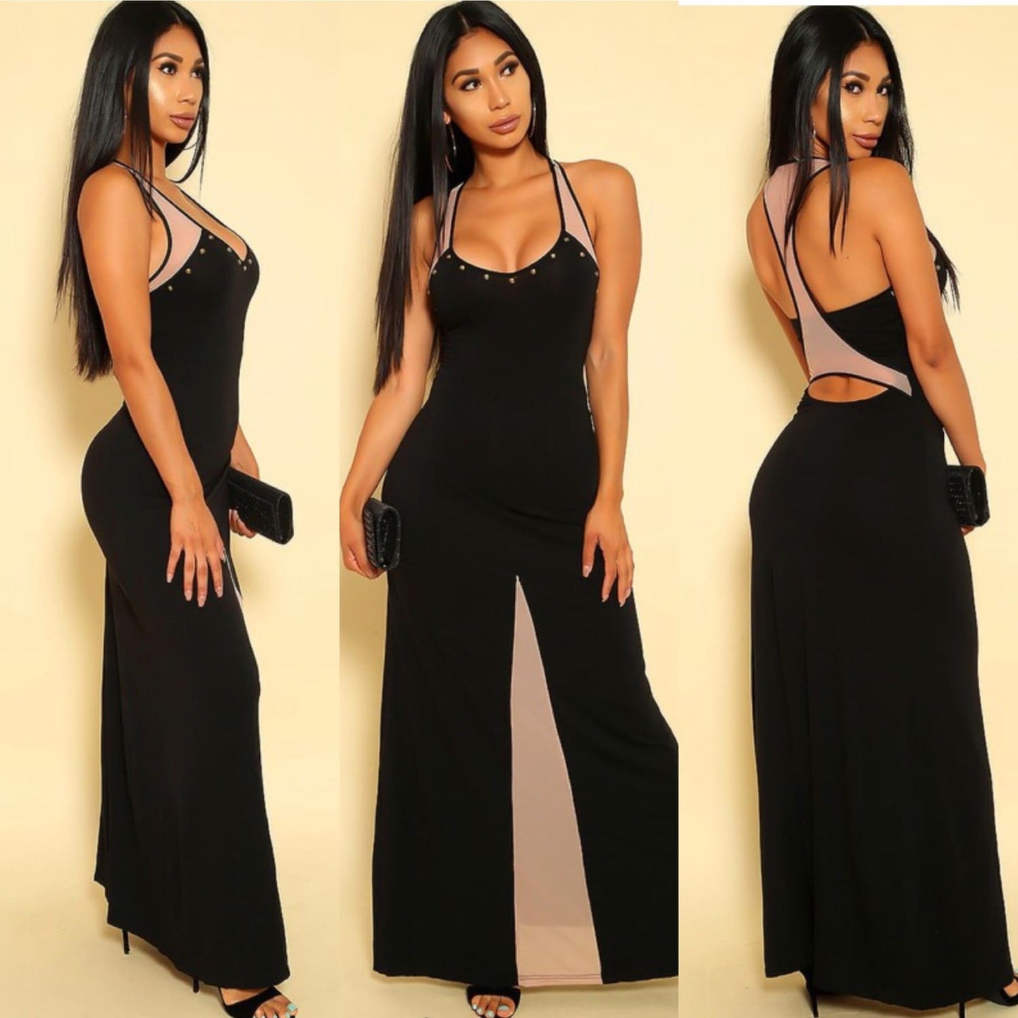 All Me Colorblock Maxi Dress - DRESSES
