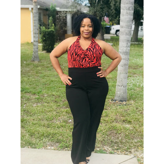 Animal Print Plus Jumpsuit - OUTFITS