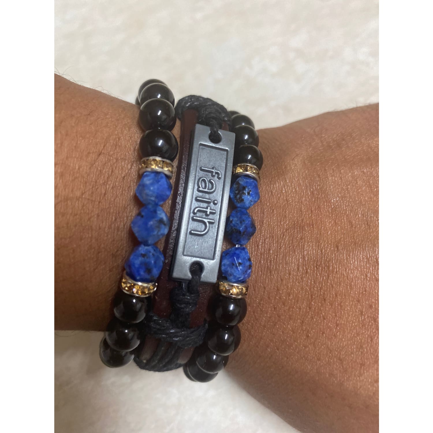 Black beaded bracelet