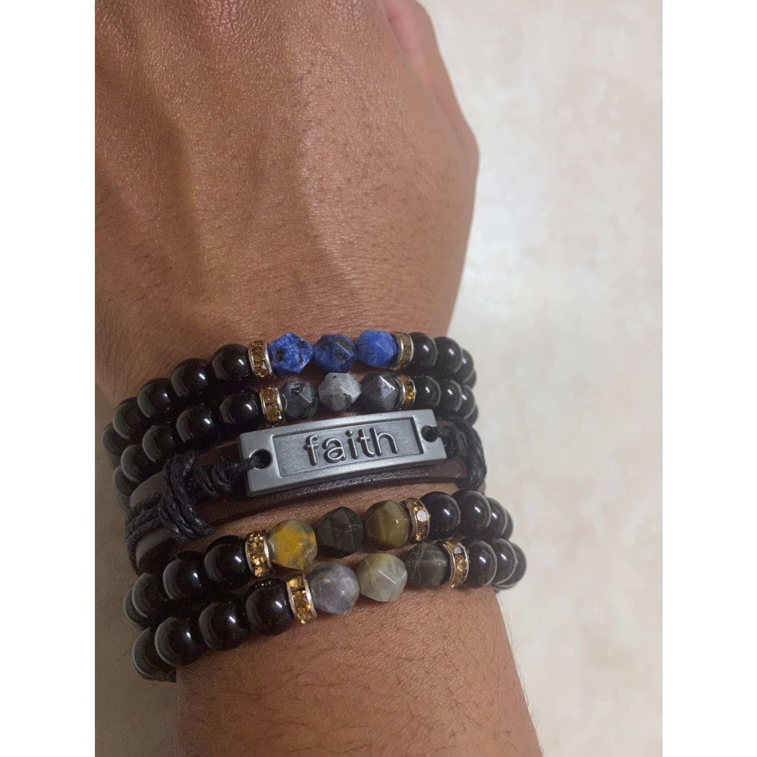 Black beaded bracelet