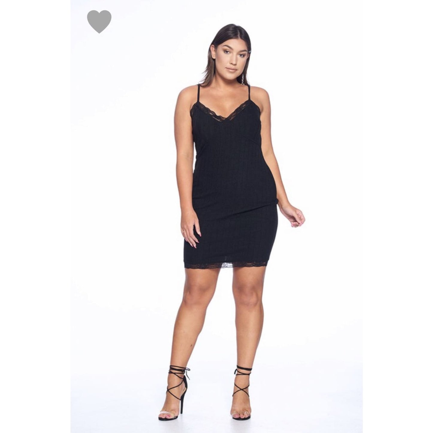 Black Cami Plus Size Dress - DRESSES