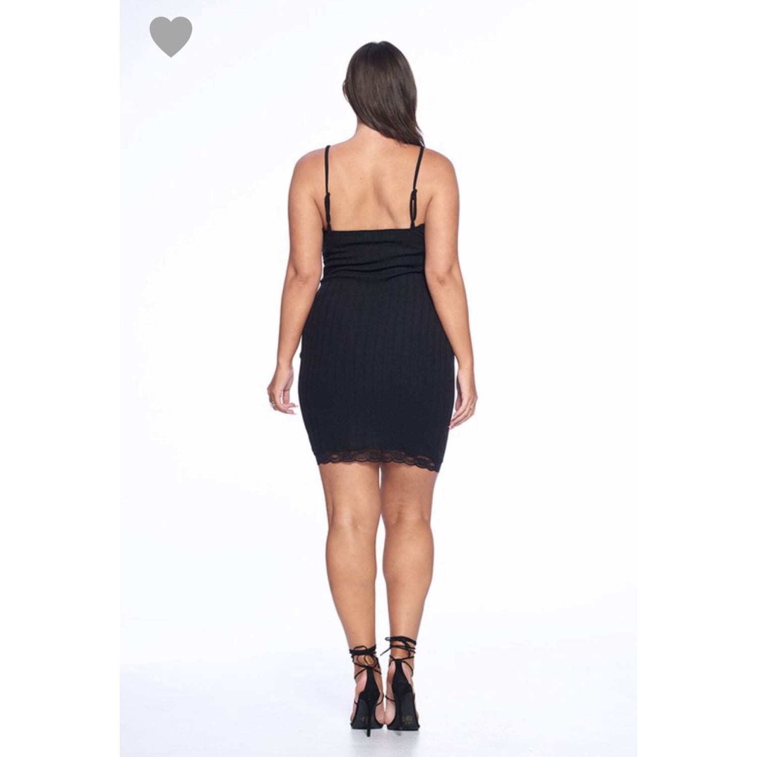 Black Cami Plus Size Dress - DRESSES