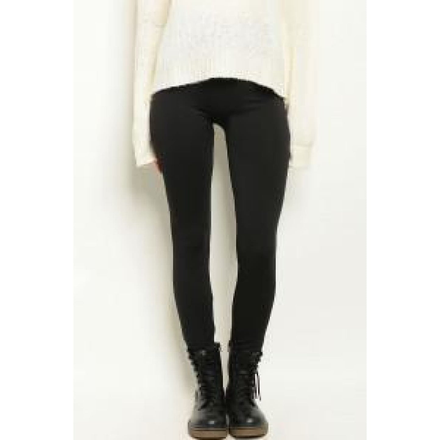 Black One Size Regular Leggings - Leggings
