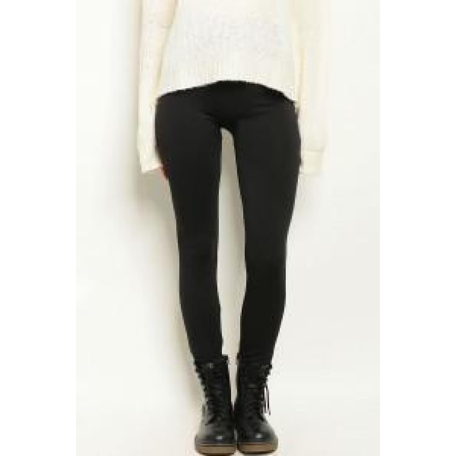 Black One Size Regular Leggings - Leggings