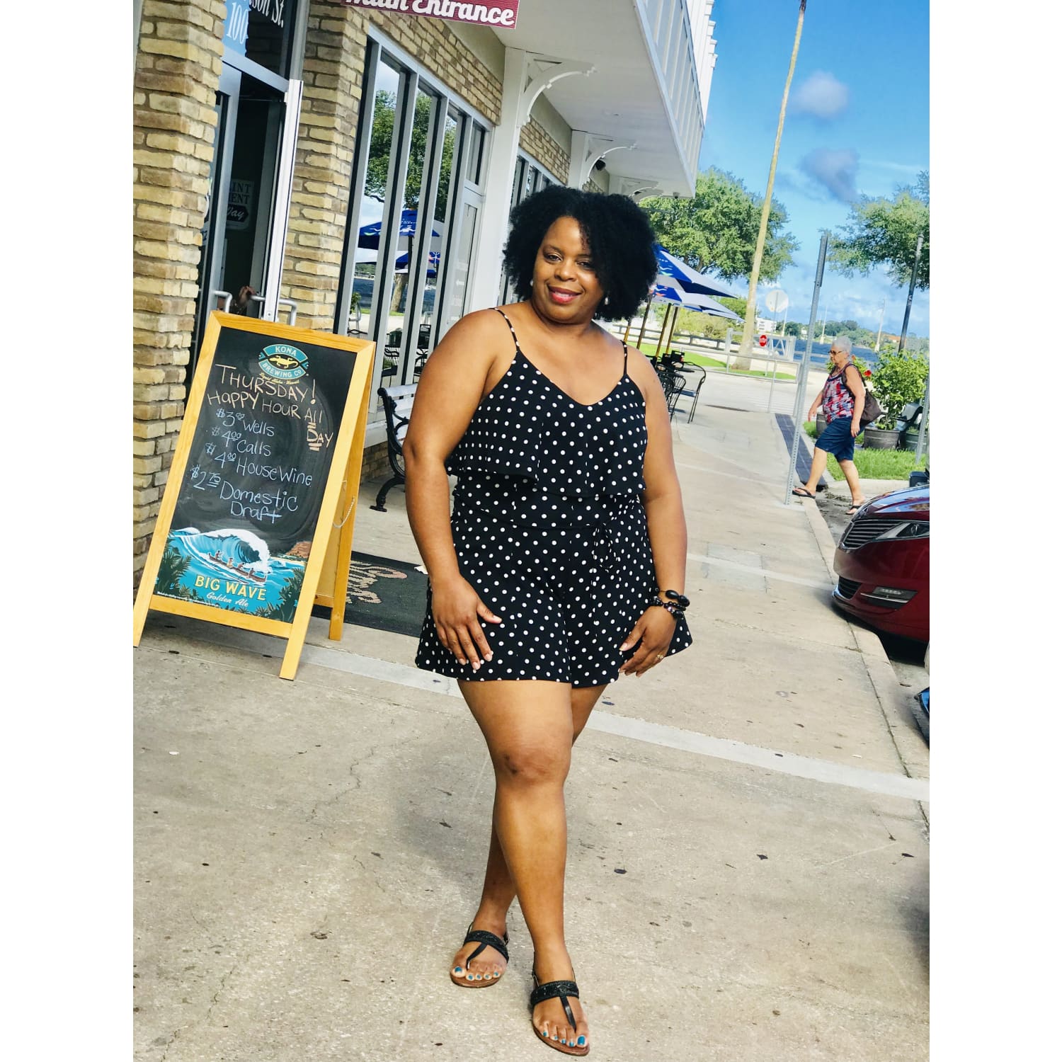Black Polka Dot Plus Romper - OUTFITS
