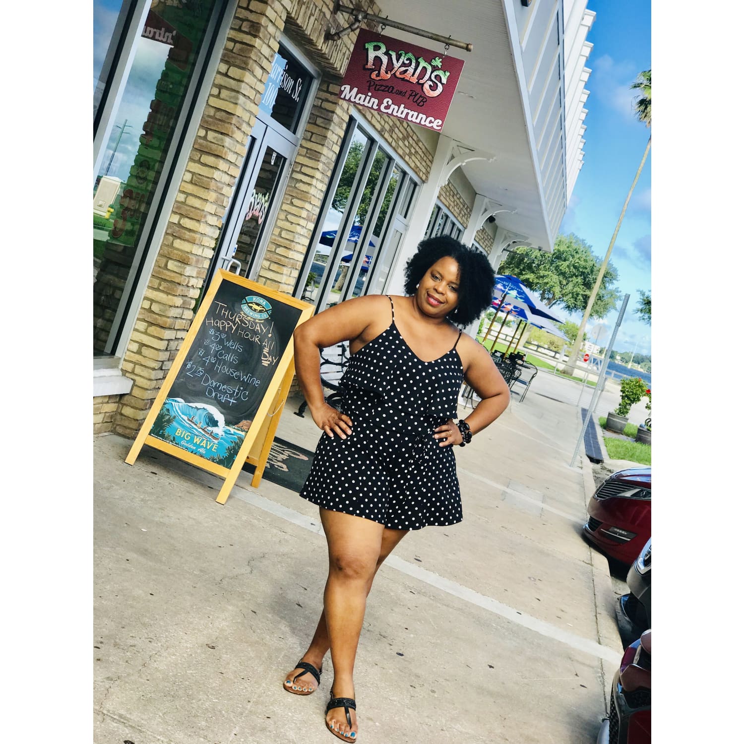 Black Polka Dot Plus Romper - OUTFITS