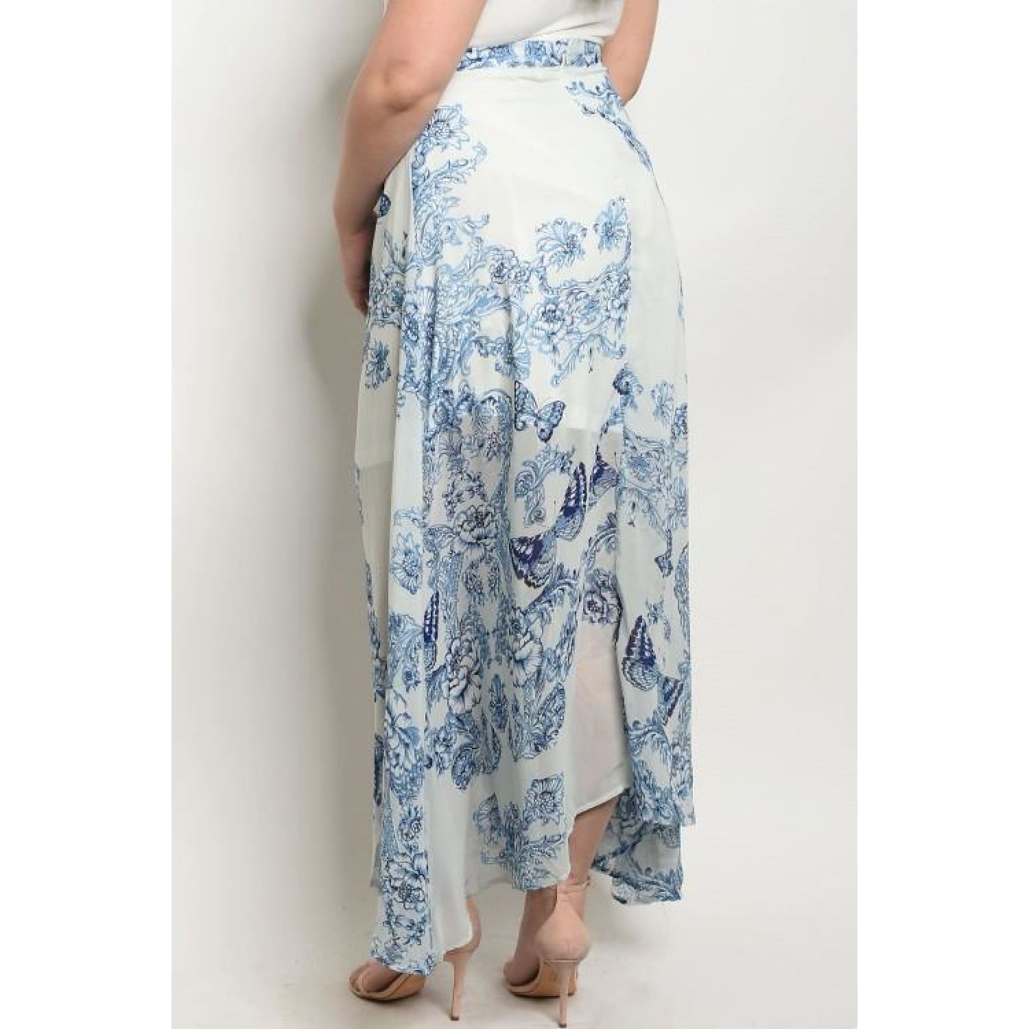 Blue and White Plus Butterfly Skirt - Best YOU by HTS