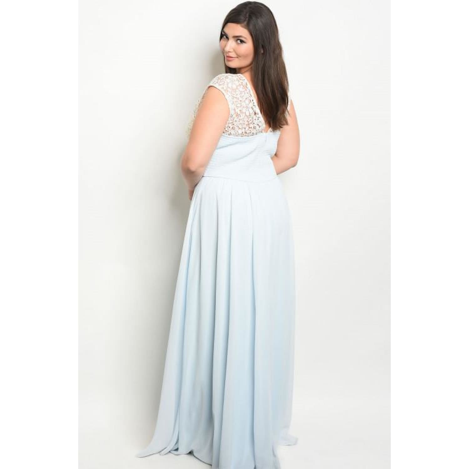 Blue Ivory Plus Maxi Dress - Best YOU by HTS