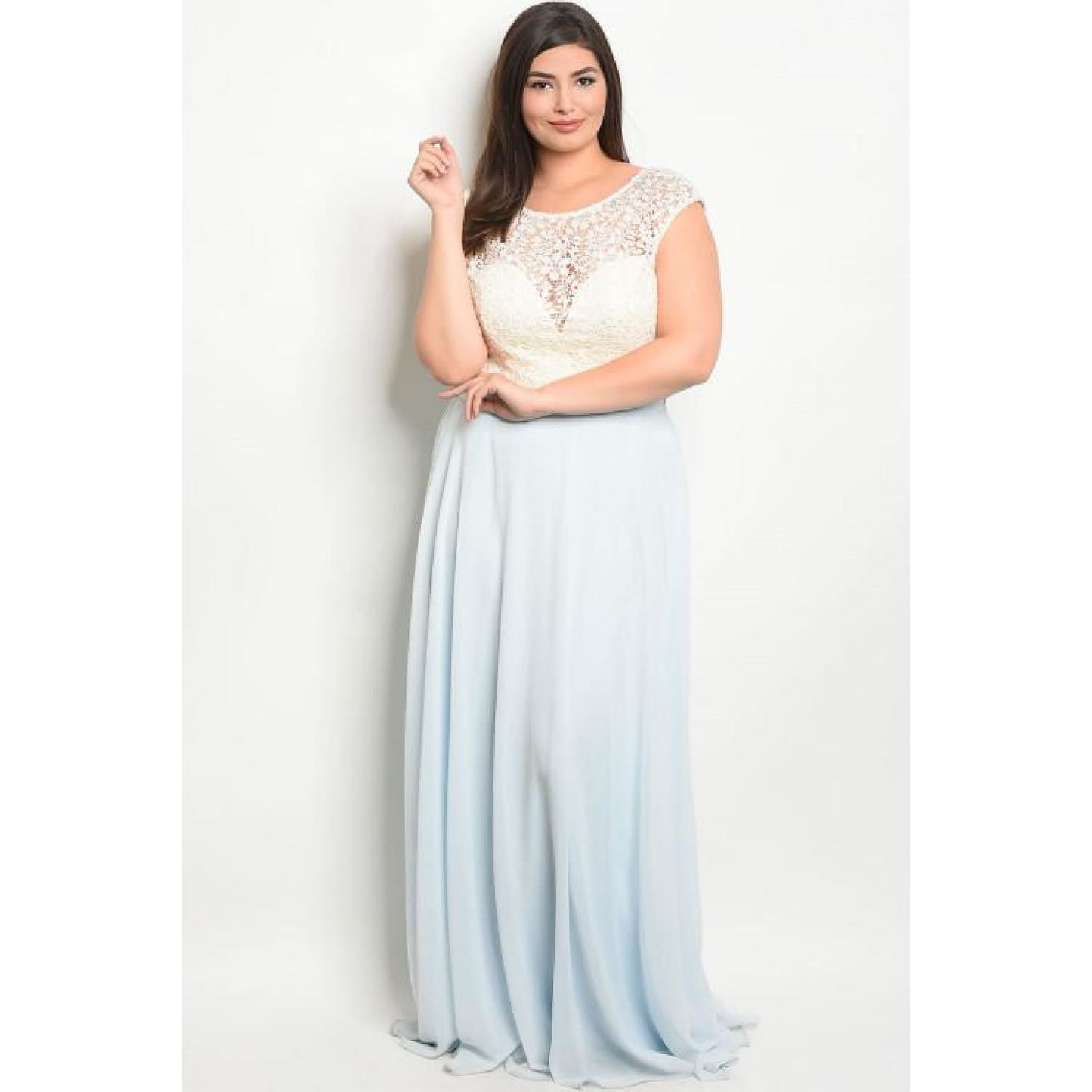 Blue Ivory Plus Maxi Dress - Best YOU by HTS