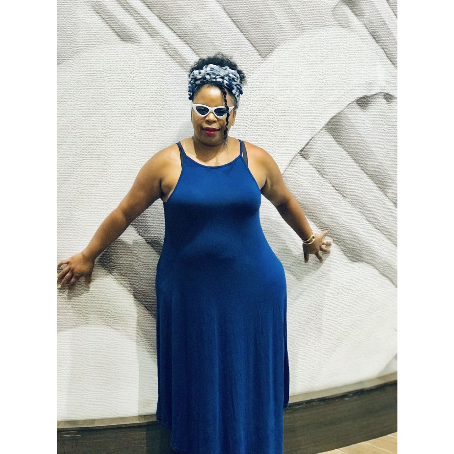 Blue Sexy Asymmetric Maxi Dress - Best YOU by HTS
