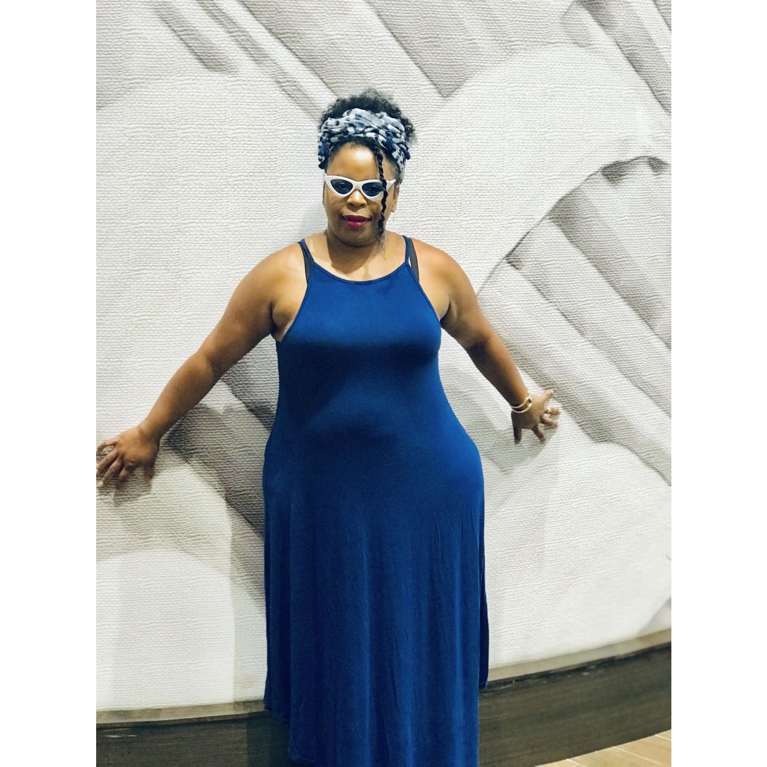 Blue Sexy Asymmetric Maxi Dress - Best YOU by HTS