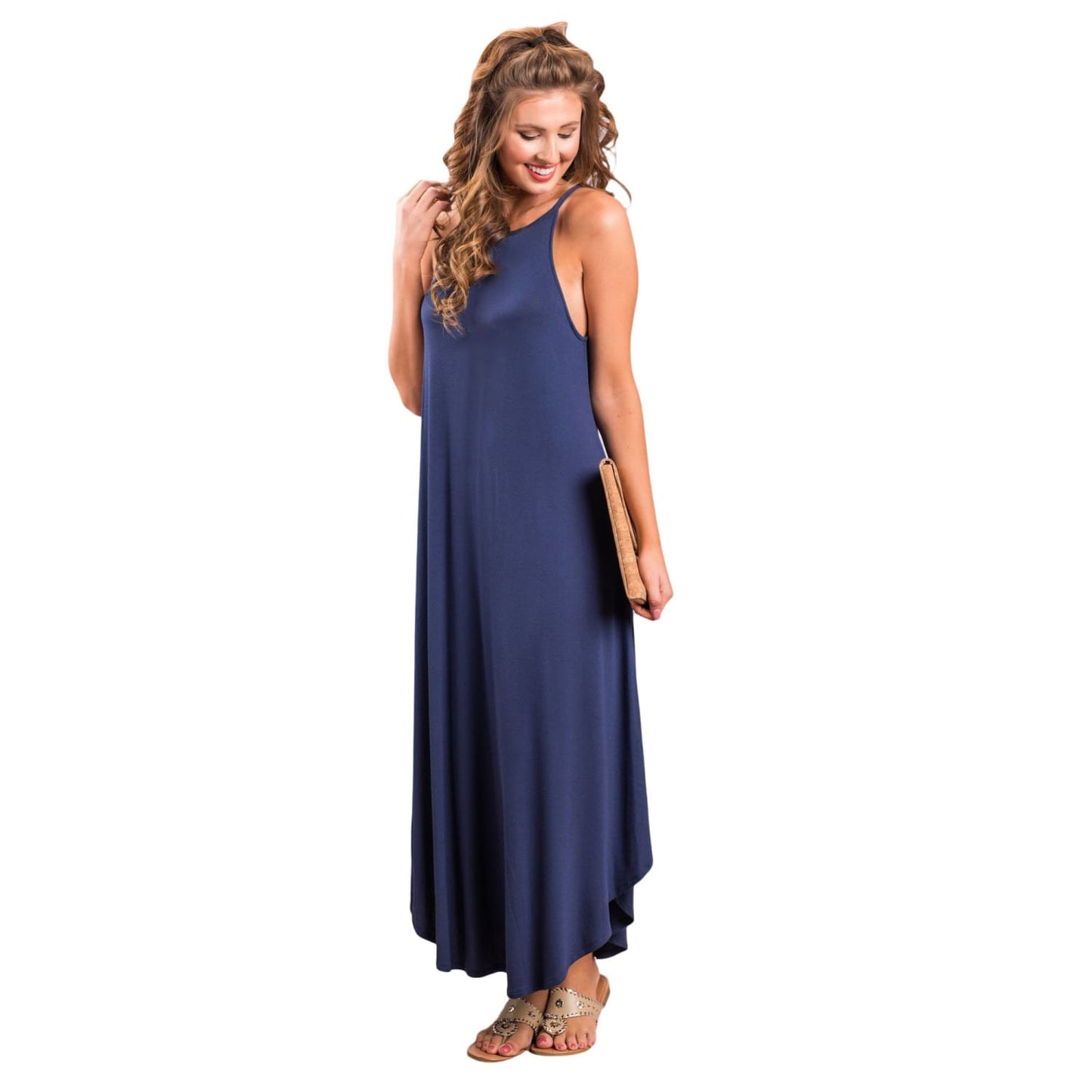 Blue Sexy Asymmetric Maxi Dress - Best YOU by HTS