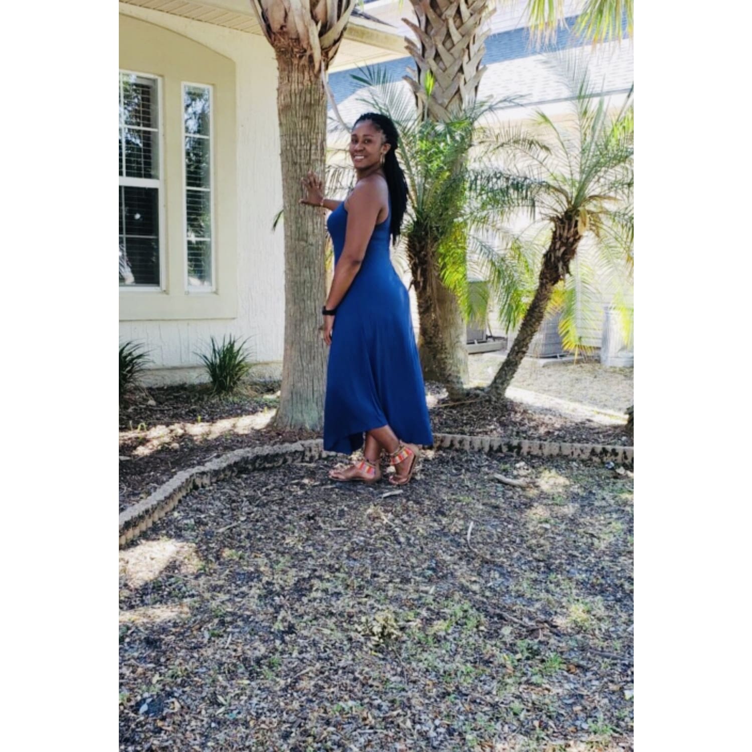 Blue Sexy Asymmetric Maxi Dress - Best YOU by HTS