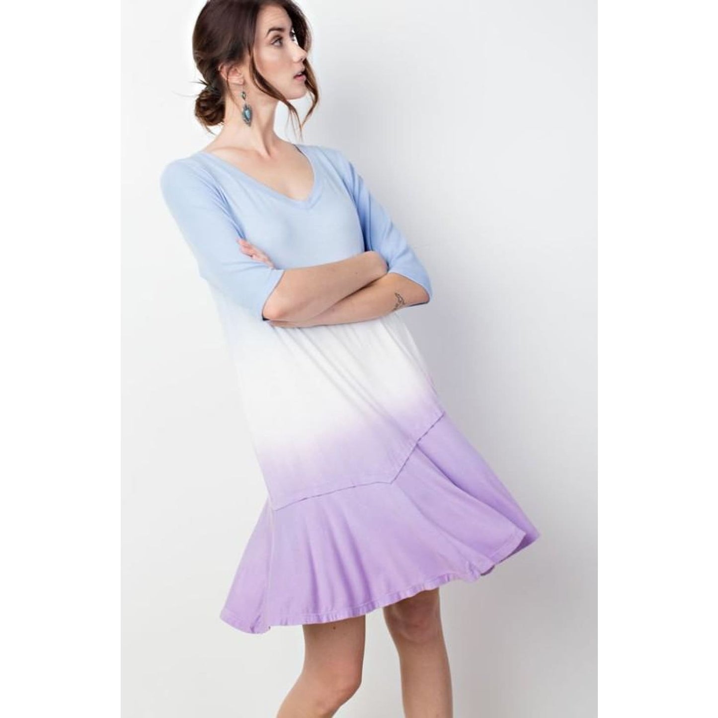 Blue Tie Dye Tunic Dress - Best YOU by HTS