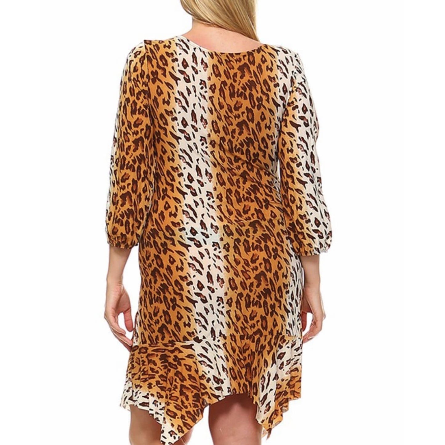 Cheetah Print Dress Plus - DRESSES