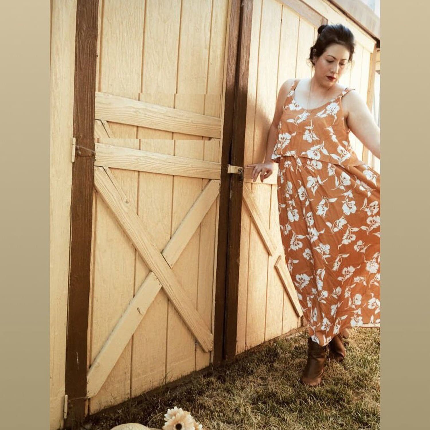 Chic Summer Boho Floral Maxi Dress in Mustard - Best YOU by HTS