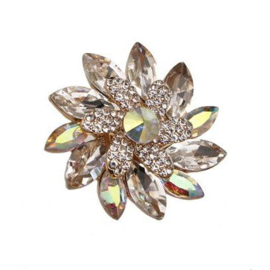 Color Glow Flower Fashion Ring - Accessories