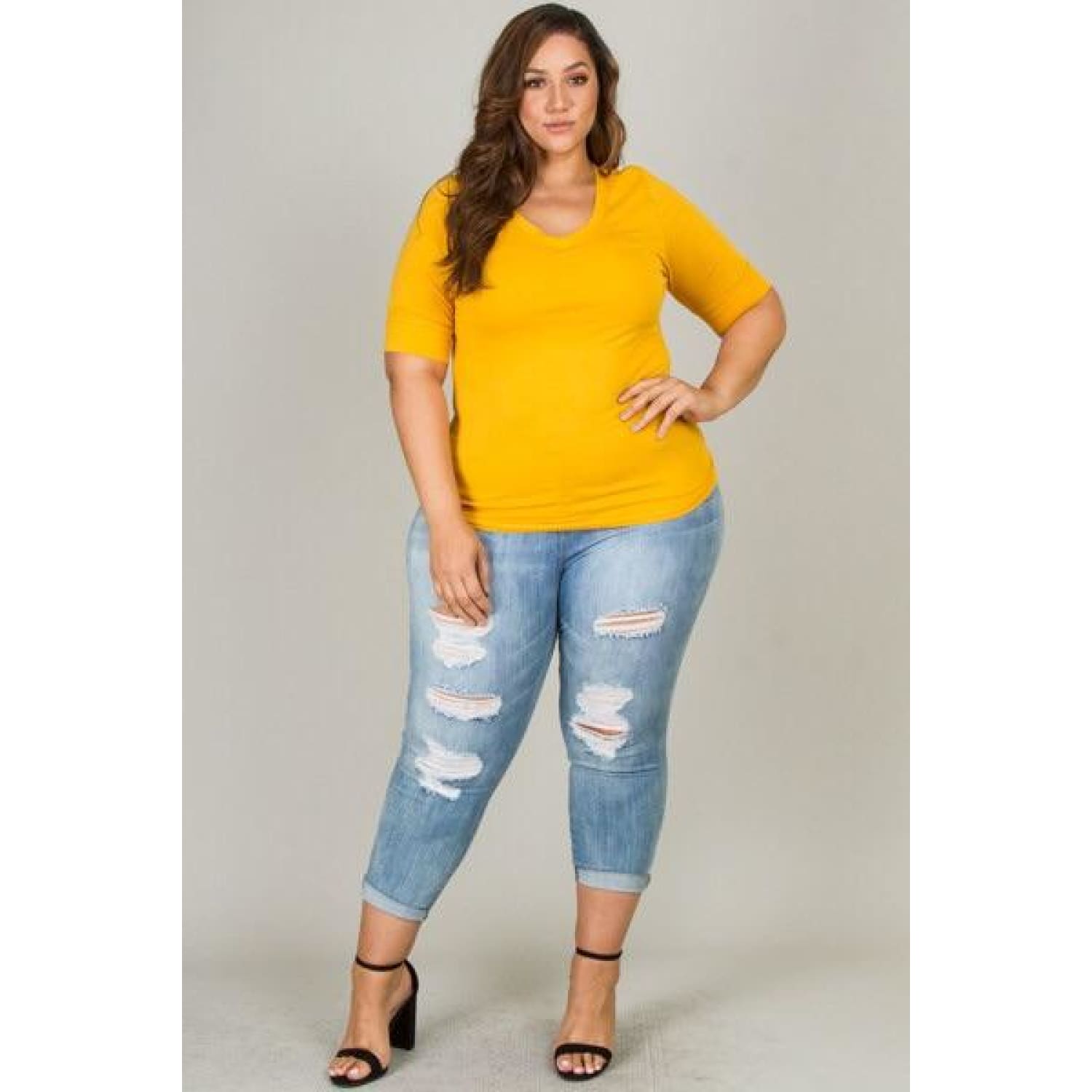 Curvaceous Plus Size Tee Top - Best YOU by HTS