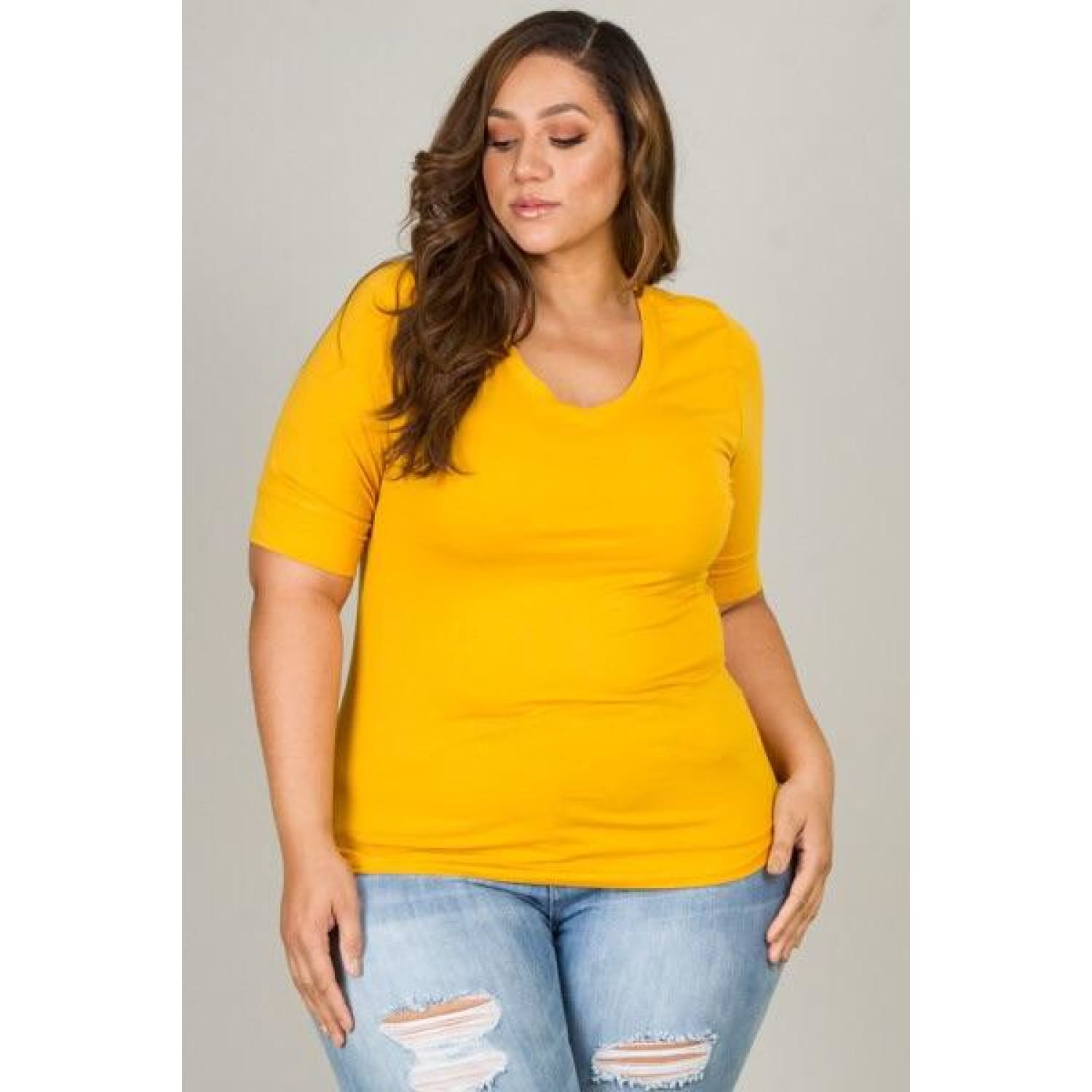Curvaceous Plus Size Tee Top - Best YOU by HTS