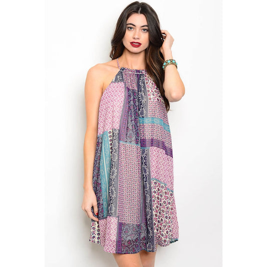 Flare Purple Floral Dress - Best YOU by HTS