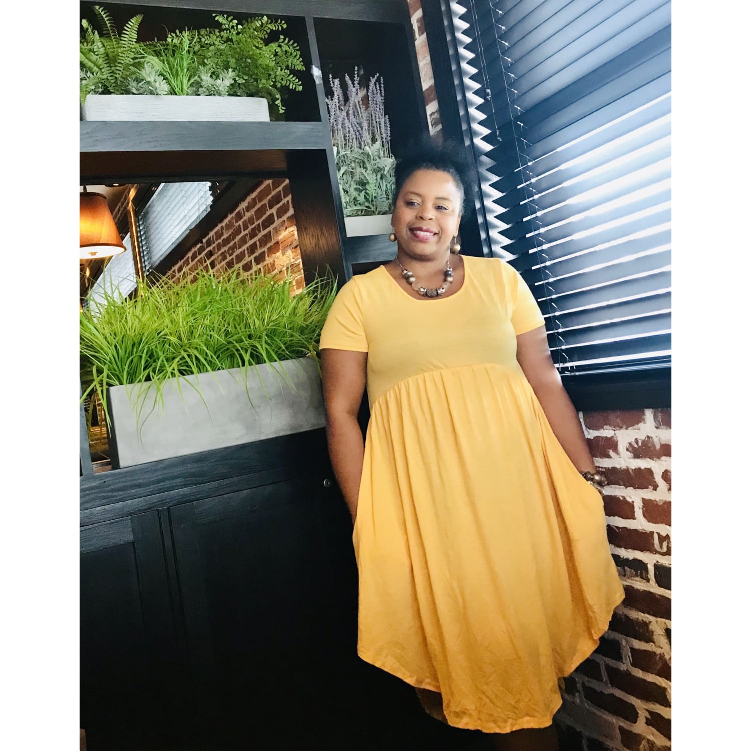 Golden Yellow Casual Swing Dress - Best YOU by HTS