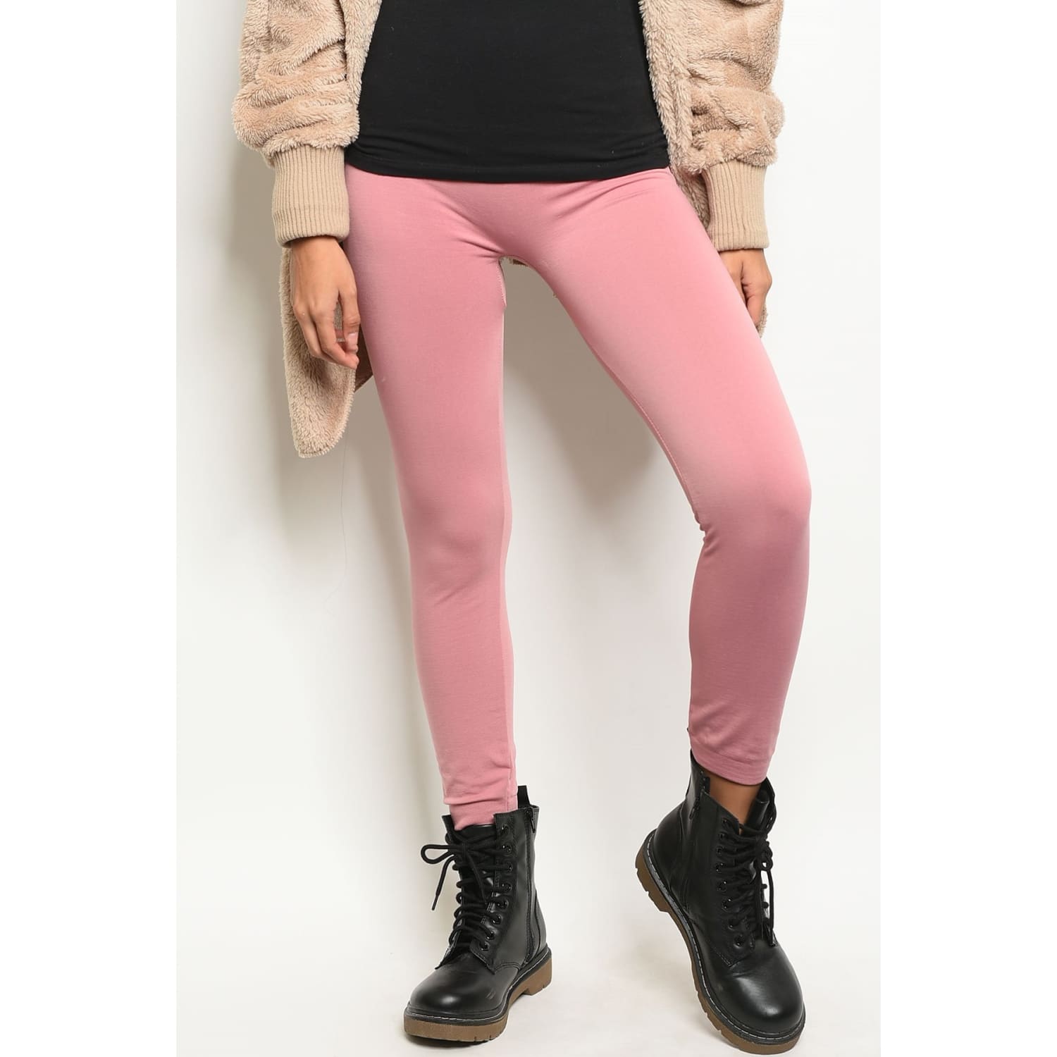 Mauve One Size Regular Leggings - Best YOU by HTS