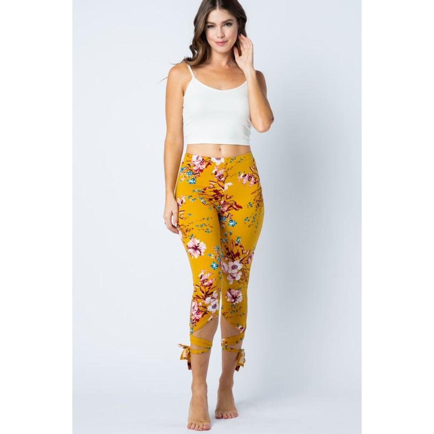 Mustard Ballerina Tie Leggings - Best YOU by HTS