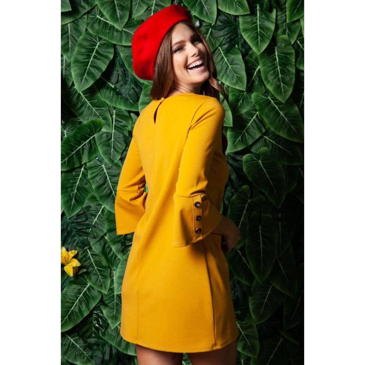 Mustard Bell Shift Dress - Best YOU by HTS