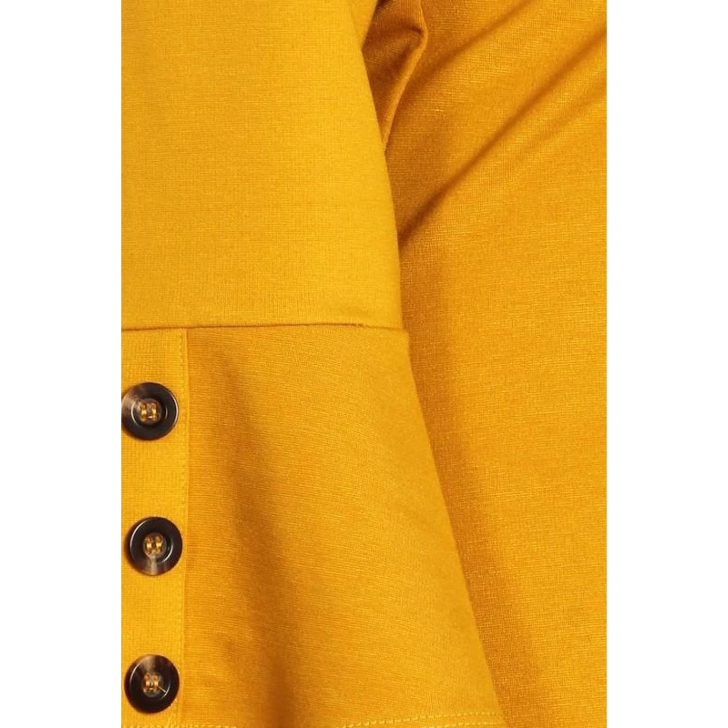 Mustard Bell Shift Plus Size Dress - Best YOU by HTS