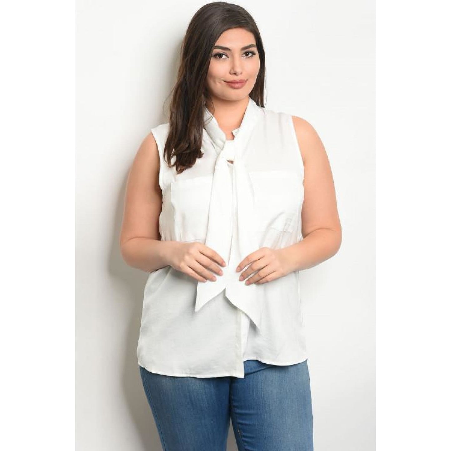 Off White Sleeveless Top - Best YOU by HTS