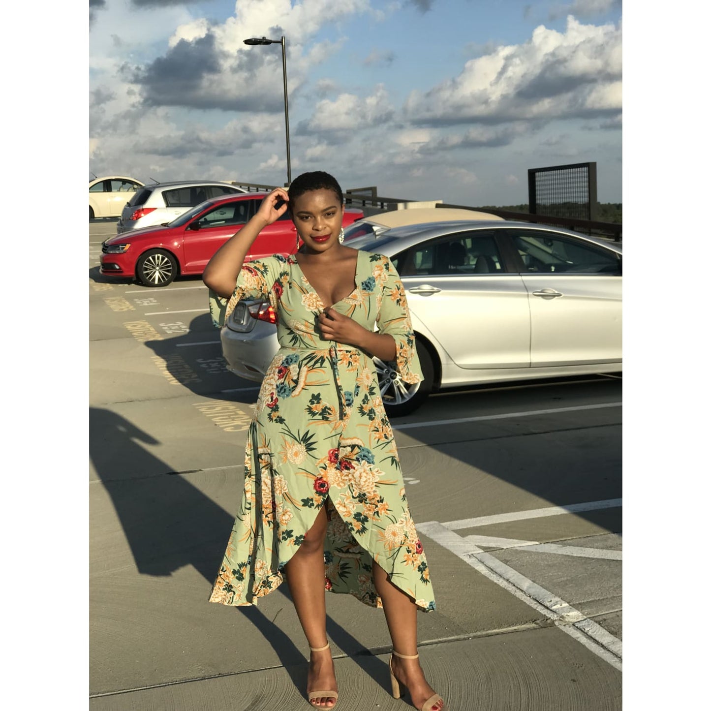 Olive Cream Wrap Dress - Best YOU by HTS