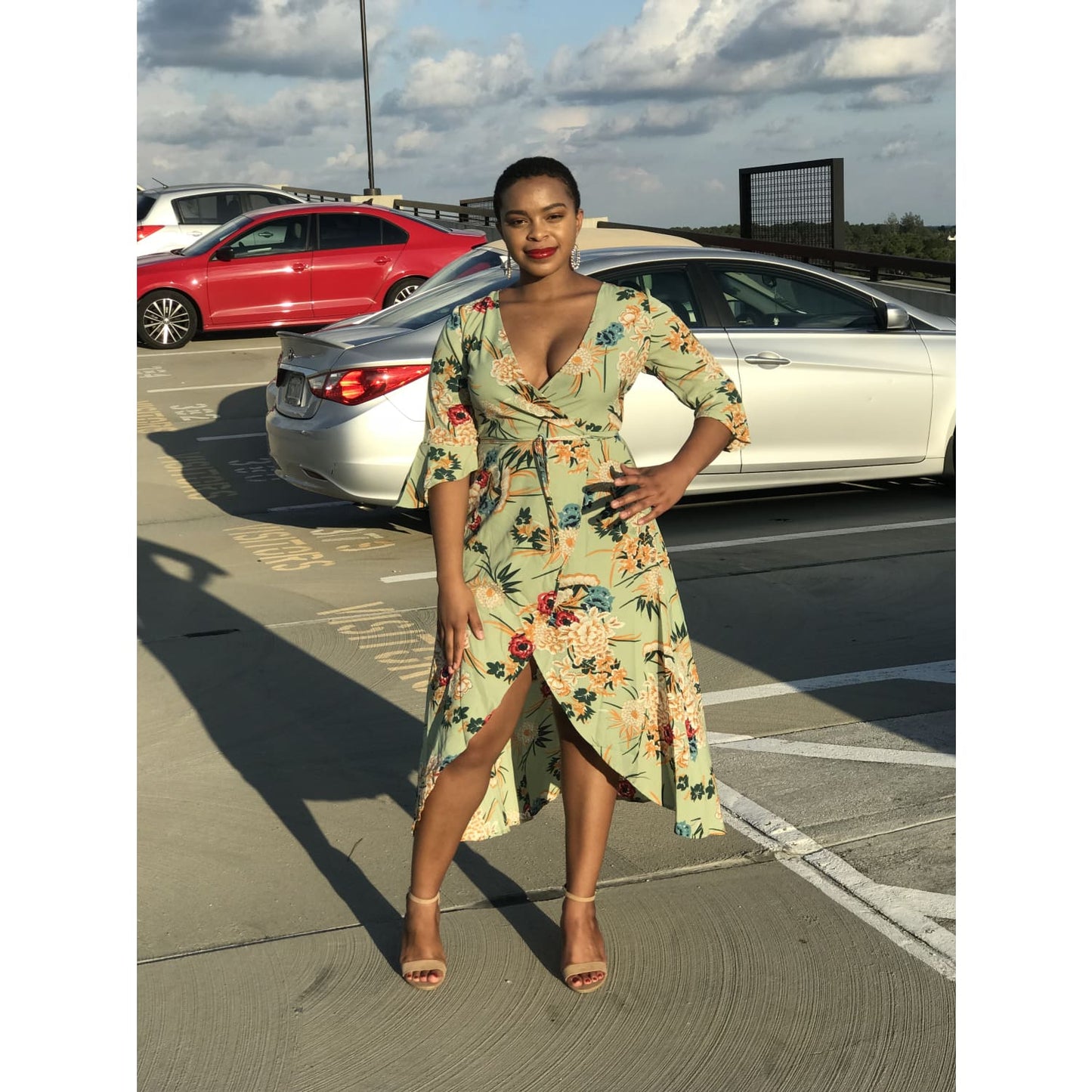 Olive Cream Wrap Dress - Best YOU by HTS