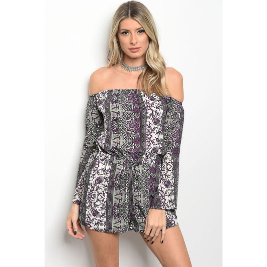 Purple and Sage Romper - Best YOU by HTS