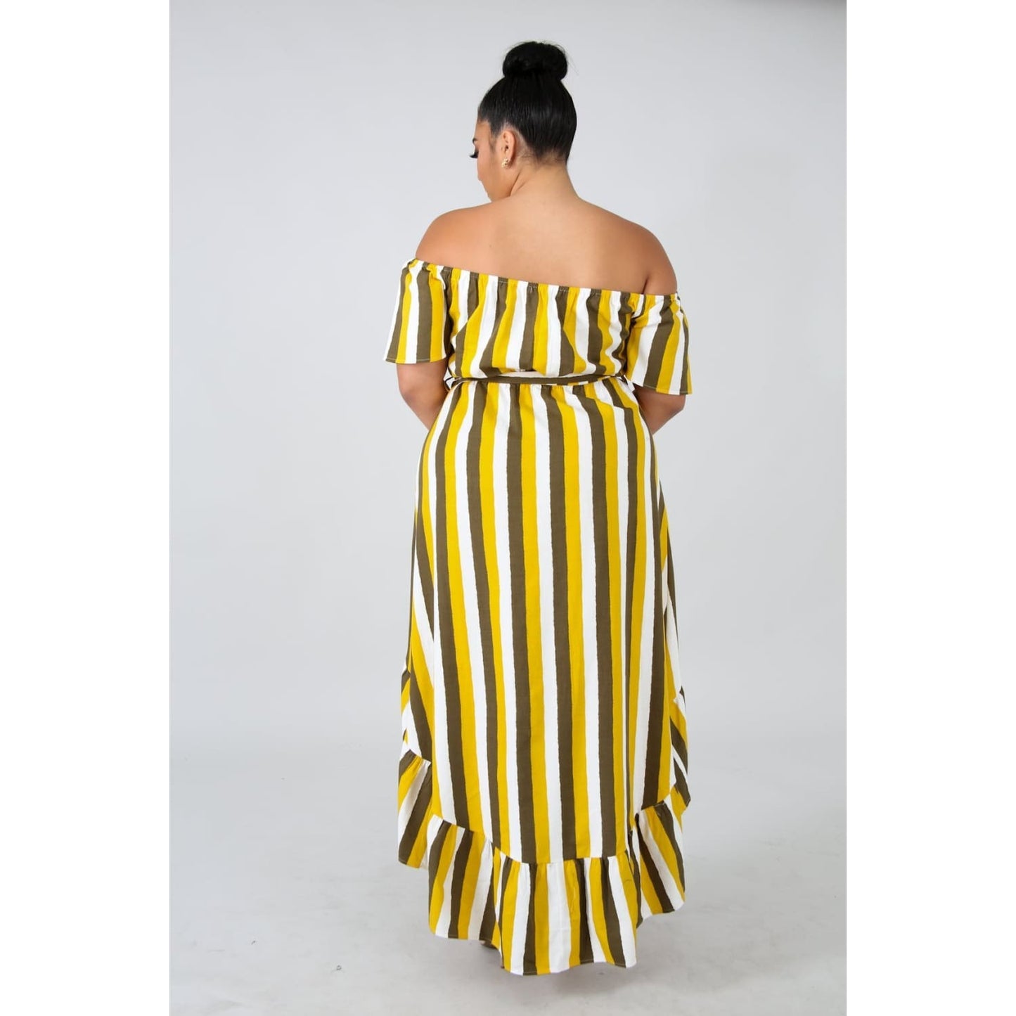 Thankful In Stripes Plus Dress - DRESSES