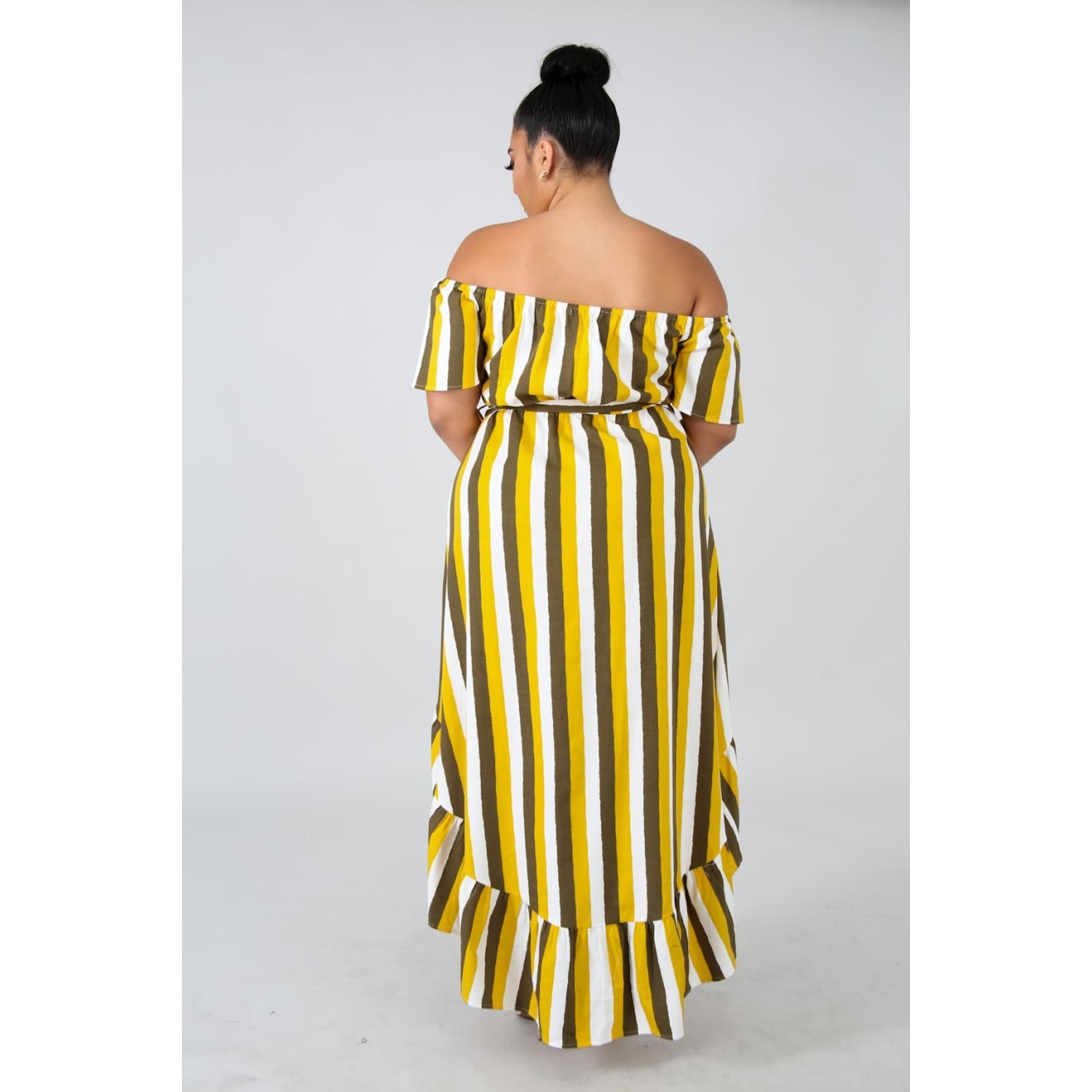 Thankful In Stripes Plus Dress - DRESSES